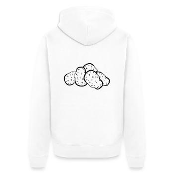 heap many design potato eat delicious cook ku - Unisex Premium Organic Zip Hoodie - white - Back - Thijin (182cm)