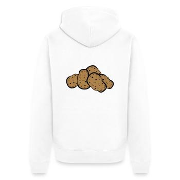 many heap design potato food delicious cook ku - Unisex Premium Organic Zip Hoodie - white - Back - Thijin (182cm)