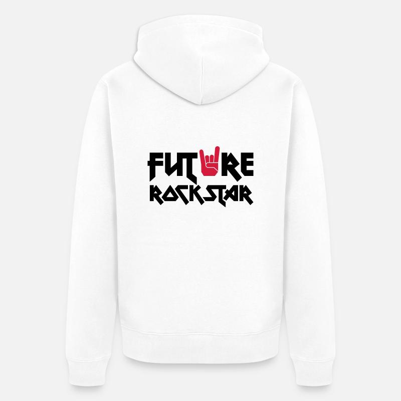 future rock star - Veste à capuche bio Premium Unisexe - blanc