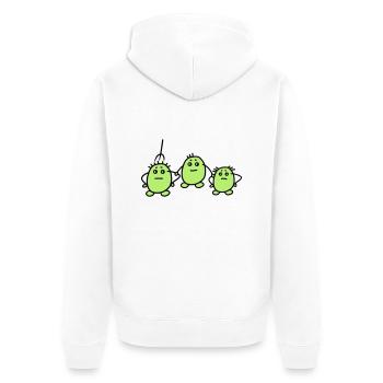 3 pommes de terre à la fourchette - V2 - Veste à capuche bio Premium Unisexe - blanc - Dos - Thijin (182cm)