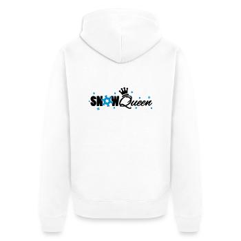 Snowqueen - Unisex Premium Bio Zip Hoodie - Weiß - Hinten - Thijin (182cm)