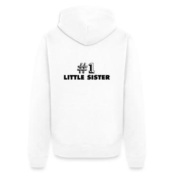 number one little sister - Veste à capuche bio Premium Unisexe - blanc - Dos - Thijin (182cm)