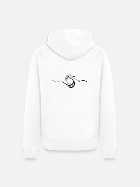 Vague - Veste à capuche bio Premium Unisexe - blanc