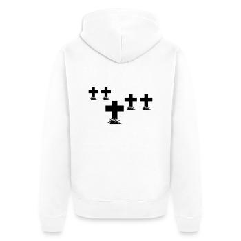 rip_1_f1 - Unisex Premium Bio Zip Hoodie - Weiß - Hinten - Thijin (182cm)