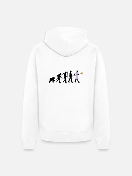 evolution_backer_122013_b_3c - Unisex Premium Bio Zip Hoodie - Weiß