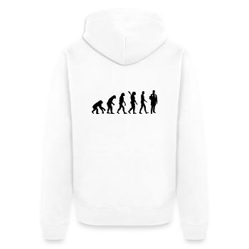 Arzt - Unisex Premium Bio Zip Hoodie - Weiß - Hinten - Thijin (182cm)