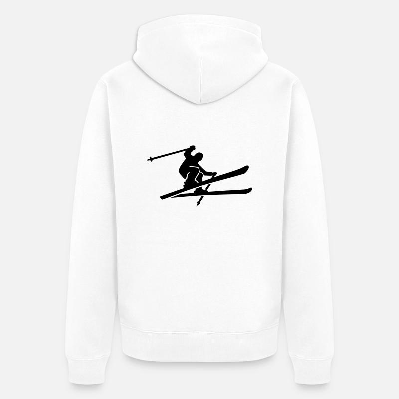 Ski - Veste à capuche bio Premium Unisexe - blanc