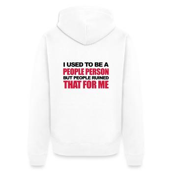 Funny - Veste à capuche bio Premium Unisexe - blanc - Dos - Thijin (182cm)