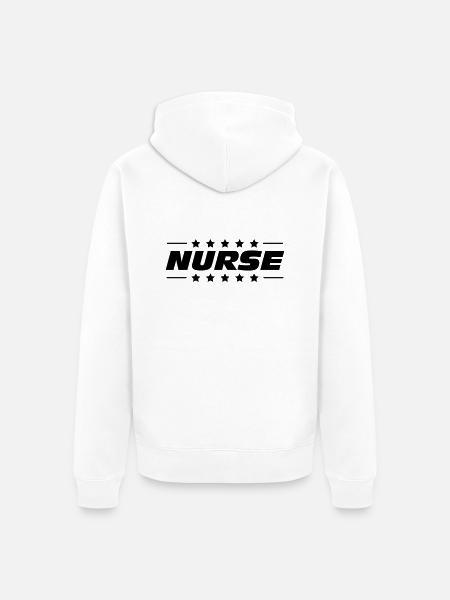 Nurse - Unisex Premium Bio Zip Hoodie - Weiß