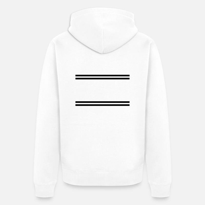 Ornement de frontière - Veste à capuche bio Premium Unisexe - blanc