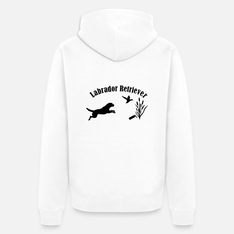 Labrador Retriever - Unisex Premium Bio Zip Hoodie - Weiß