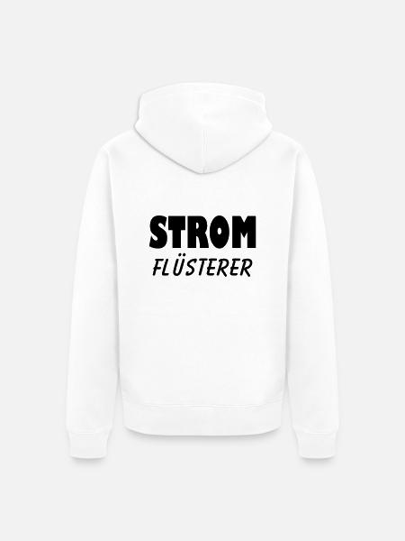 strom flüsterer elektriker - Unisex Premium Bio Zip Hoodie - Weiß