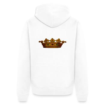 Crown 3 - Veste à capuche bio Premium Unisexe - blanc - Dos - Thijin (182cm)