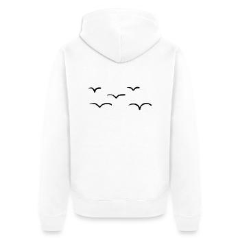 5 Vögel - Unisex Premium Bio Zip Hoodie - Weiß - Hinten - Thijin (182cm)
