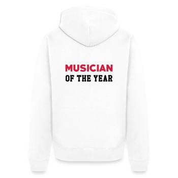 Musik / Musiker / Music / Musician - Unisex Premium Bio Zip Hoodie - Weiß - Hinten - Thijin (182cm)