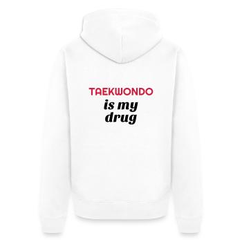 Taekwondo Taekwondoin Tae-Kwon-Do Tae Kwon Do - Veste à capuche bio Premium Unisexe - blanc - Dos - Thijin (182cm)