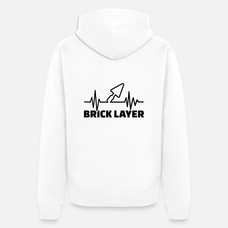 Maçon - Veste à capuche bio Premium Unisexe - blanc