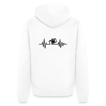 Camera - Unisex Premium Organic Zip Hoodie - white - Back - Thijin (182cm)
