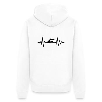 Nager - Veste à capuche bio Premium Unisexe - blanc - Dos - Thijin (182cm)