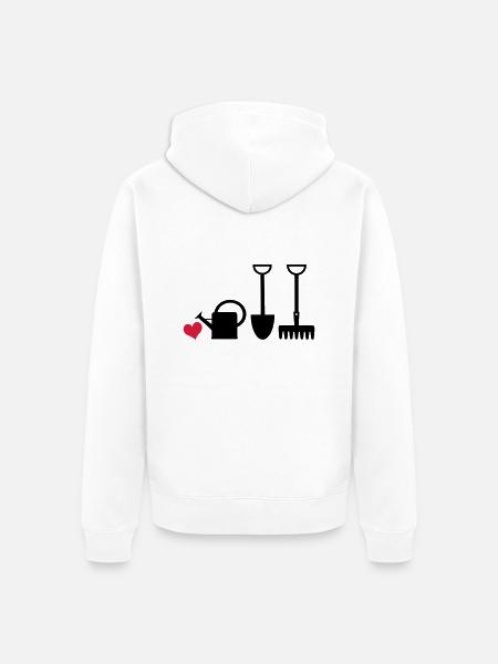 Gärtnerherz2 - Unisex Premium Organic Zip Hoodie - white