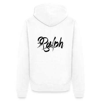 Ralph - Unisex Premium Bio Zip Hoodie - Weiß - Hinten - Thijin (182cm)