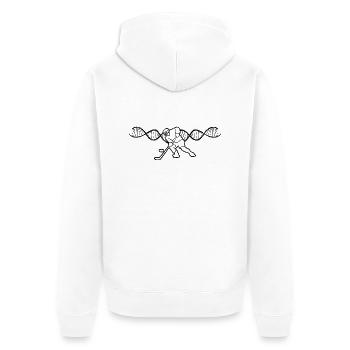 Eishockey Geschenk Wintersport Eishockeyteam - Unisex Premium Bio Zip Hoodie - Weiß - Hinten - Thijin (182cm)