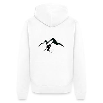 Ski ski ski motif pour skieurs - Veste à capuche bio Premium Unisexe - blanc - Dos - Thijin (182cm)