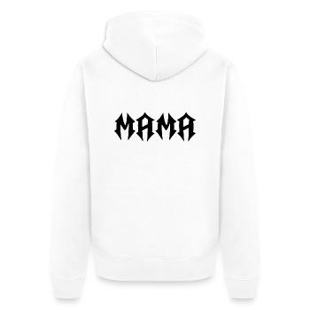 Mama - Unisex Premium Bio Zip Hoodie - Weiß - Hinten - Thijin (182cm)