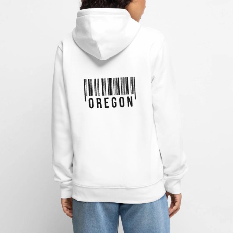 Oregon Strichcode Unisex Premium Bio Zip Hoodie