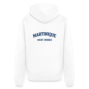 Martinique - Fort-de-France - Karibik West Indies - Unisex Premium Bio Zip Hoodie - Weiß - Hinten - Thijin (182cm)
