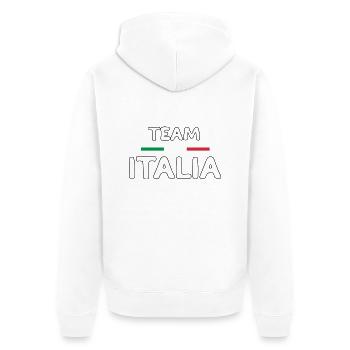 TEAM ITALIA - Veste à capuche bio Premium Unisexe - blanc - Dos - Thijin (182cm)