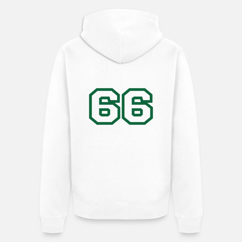 Numéro 66 sport - Veste à capuche bio Premium Unisexe - blanc