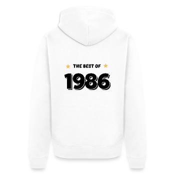 Best of 1986 - Veste à capuche bio Premium Unisexe - blanc - Dos - Thijin (182cm)