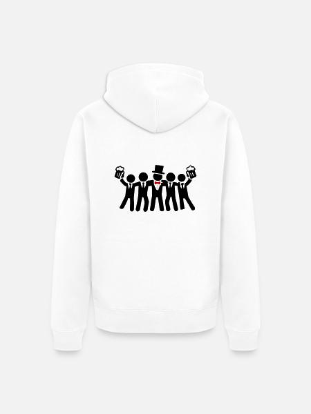 Bachelor Party Junggesellen Team - Unisex Premium Organic Zip Hoodie - white