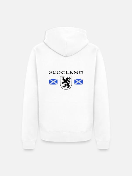 Scotland's "Rampant Lion" - Unisex Premium Organic Zip Hoodie - white