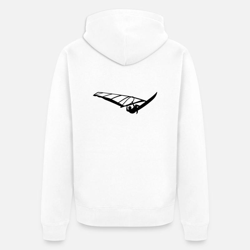 Windsurfen - Unisex Premium Bio Zip Hoodie - Weiß