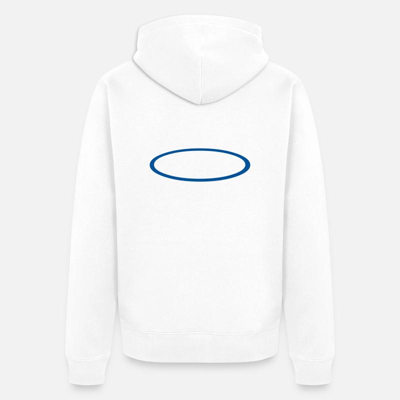 Plan Ellipse - Veste à capuche bio Premium Unisexe - blanc