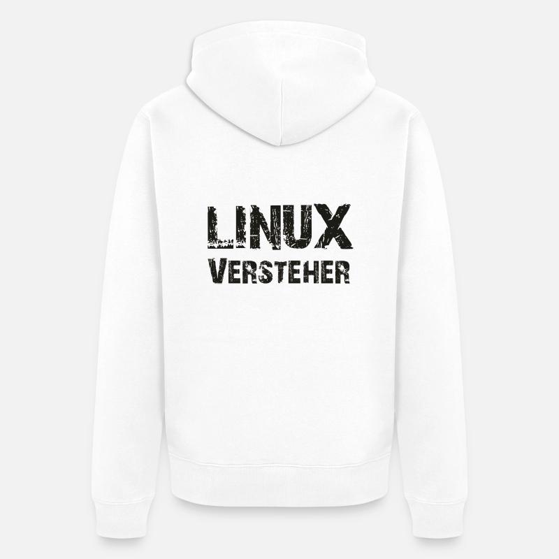 entendeurs linux - Veste à capuche bio Premium Unisexe - blanc