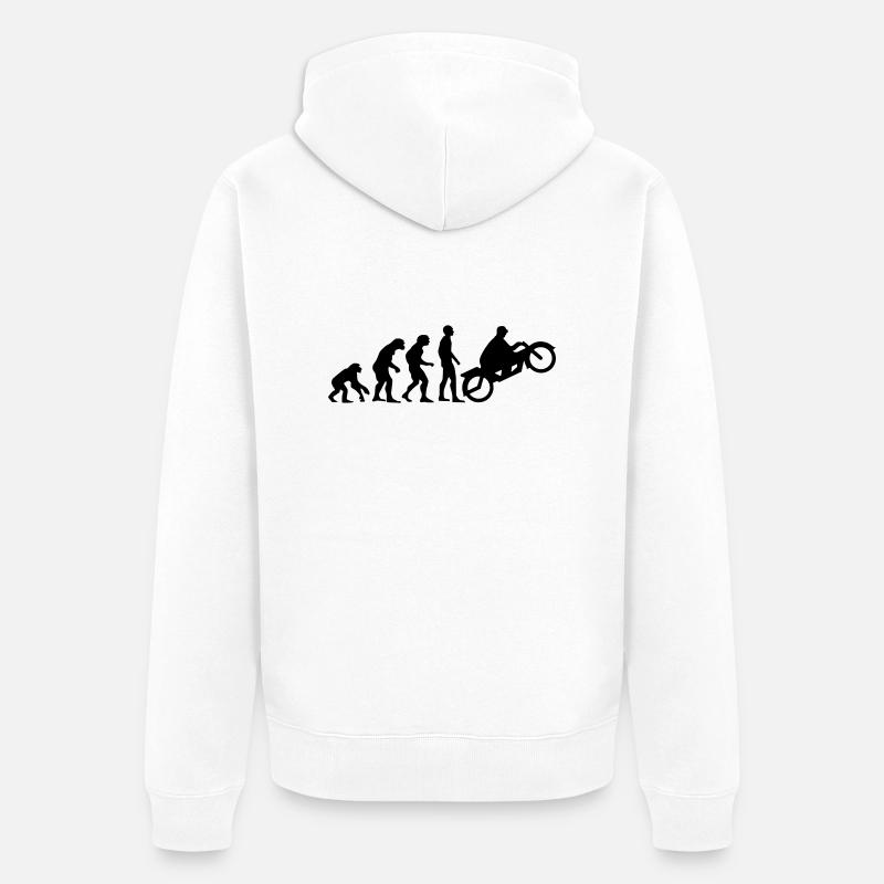 motor evolution 2 - Unisex Premium Organic Zip Hoodie - white