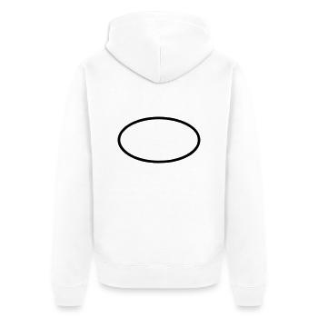 Oval (customize) - Unisex Premium Organic Zip Hoodie - white - Back - Thijin (182cm)
