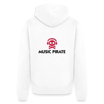 Pirate de musique - Veste à capuche bio Premium Unisexe - blanc - Dos - Thijin (182cm)