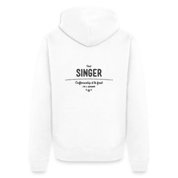 Meilleur chanteur - artisanat à son meilleur - Veste à capuche bio Premium Unisexe - blanc - Dos - Thijin (182cm)