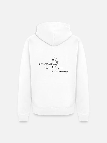 Dein Hufschlag - Unisex Premium Bio Zip Hoodie - Weiß
