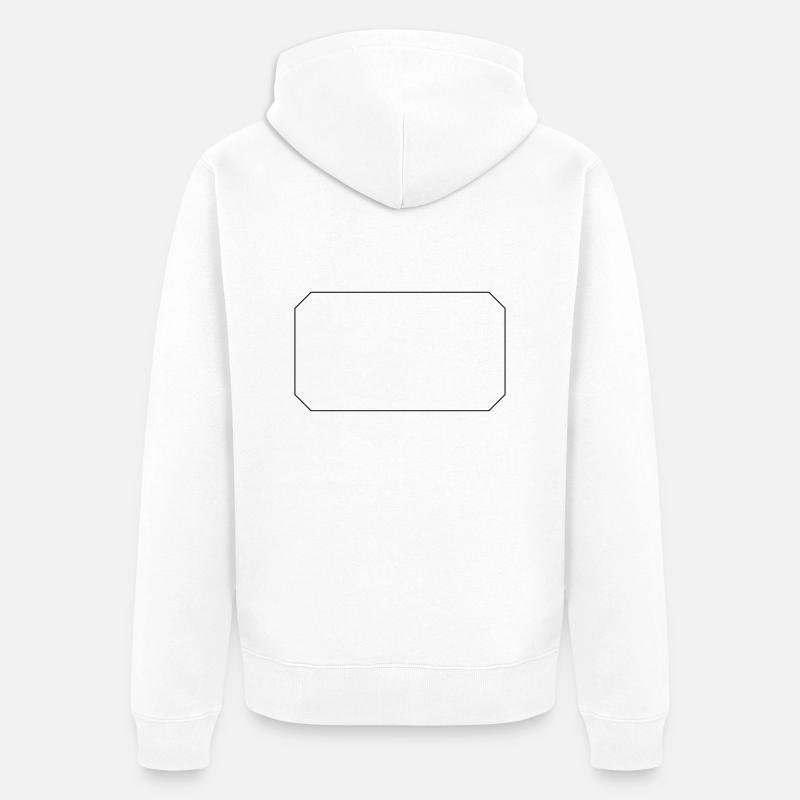 Achteck lang - Veste à capuche bio Premium Unisexe - blanc