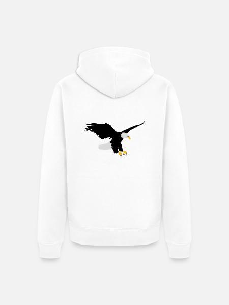 Eagle - Unisex Premium Bio Zip Hoodie - Weiß