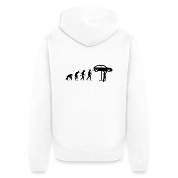 Evolution de la Mécantronique - Veste à capuche bio Premium Unisexe - blanc - Dos - Thijin (182cm)