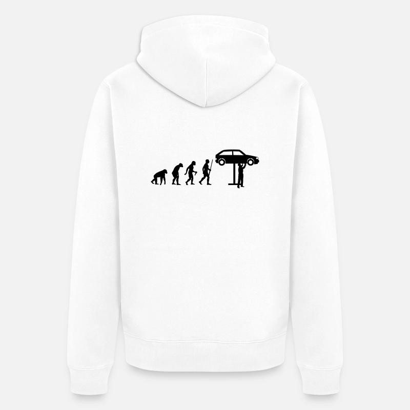 Evolution de la Mécantronique - Veste à capuche bio Premium Unisexe - blanc