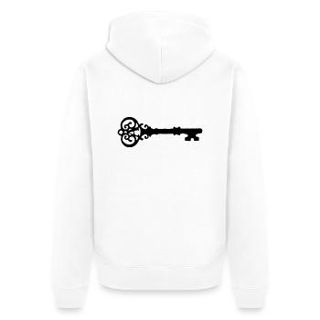 key_vintage - Veste à capuche bio Premium Unisexe - blanc - Dos - Thijin (182cm)