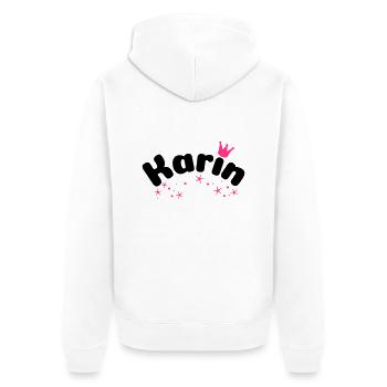 Karin - Veste à capuche bio Premium Unisexe - blanc - Dos - Thijin (182cm)