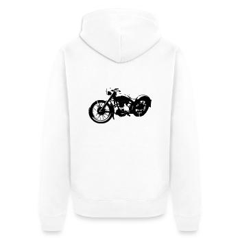 Simson AWO Touren - Unisex Premium Bio Zip Hoodie - Weiß - Hinten - Thijin (182cm)